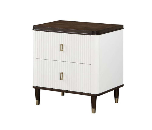 ACME Furniture - Carena Nightstand w/USB - White & Brown - BD02028 veiw 1