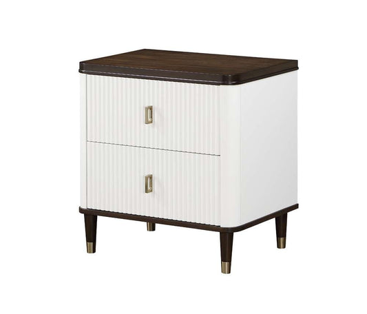 ACME Furniture - Carena Nightstand w/USB - White & Brown - BD02028 veiw 2