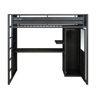 ACME Furniture - Cargo Twin Loft Bed w/Desk & Wardrobe - Gunmetal Finish - 37965 veiw 3