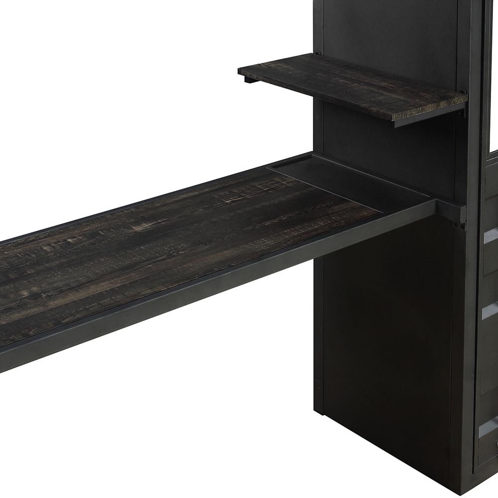 ACME Furniture - Cargo Twin Loft Bed w/Desk & Wardrobe - Gunmetal Finish - 37965 veiw 4