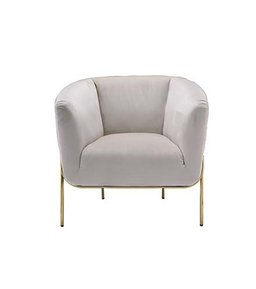 ACME Furniture - Carlson - Accent Chair - Beige Velvet & Gold - 59792 view 2
