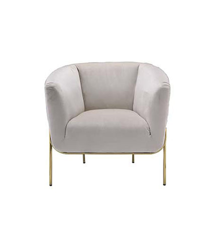 ACME Furniture - Carlson - Accent Chair - Beige Velvet & Gold - 59792 view 2