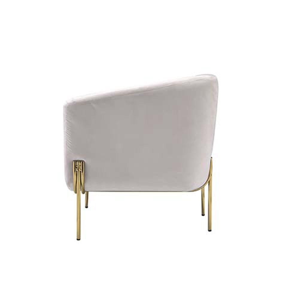 ACME Furniture - Carlson - Accent Chair - Beige Velvet & Gold - 59792 view 3