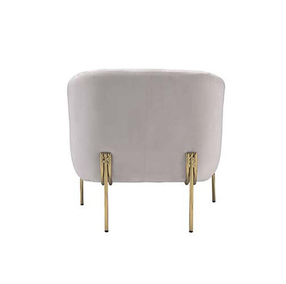 ACME Furniture - Carlson - Accent Chair - Beige Velvet & Gold - 59792 view 4