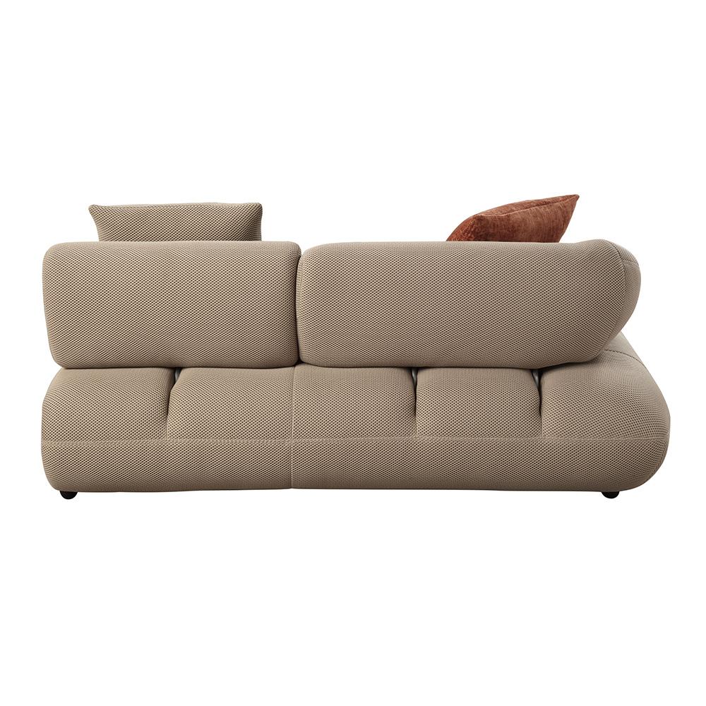 ACME Furniture - Carrick Sectional Sofa w/6 Pillows - Beige Sandwich Mesh Fabric - LV03920 veiw 3