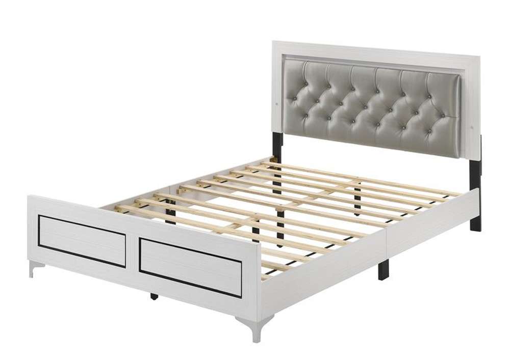 ACME Furniture - Casilda Queen Bed w/LED - Gray & White - BD00644Q view 1