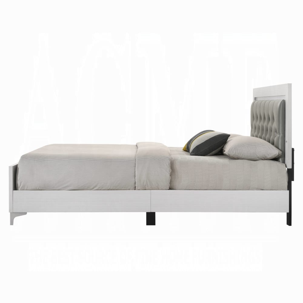 ACME Furniture - Casilda Queen Bed w/LED - Gray & White - BD00644Q view 3