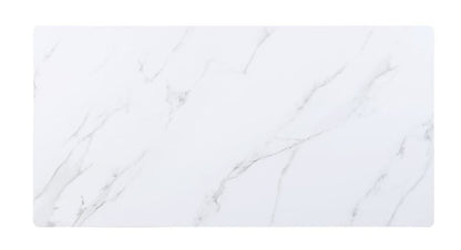 ACME Furniture - Caspian - Dining Table - White Printed Faux Marble Top & Black Finish - 74010 view 2