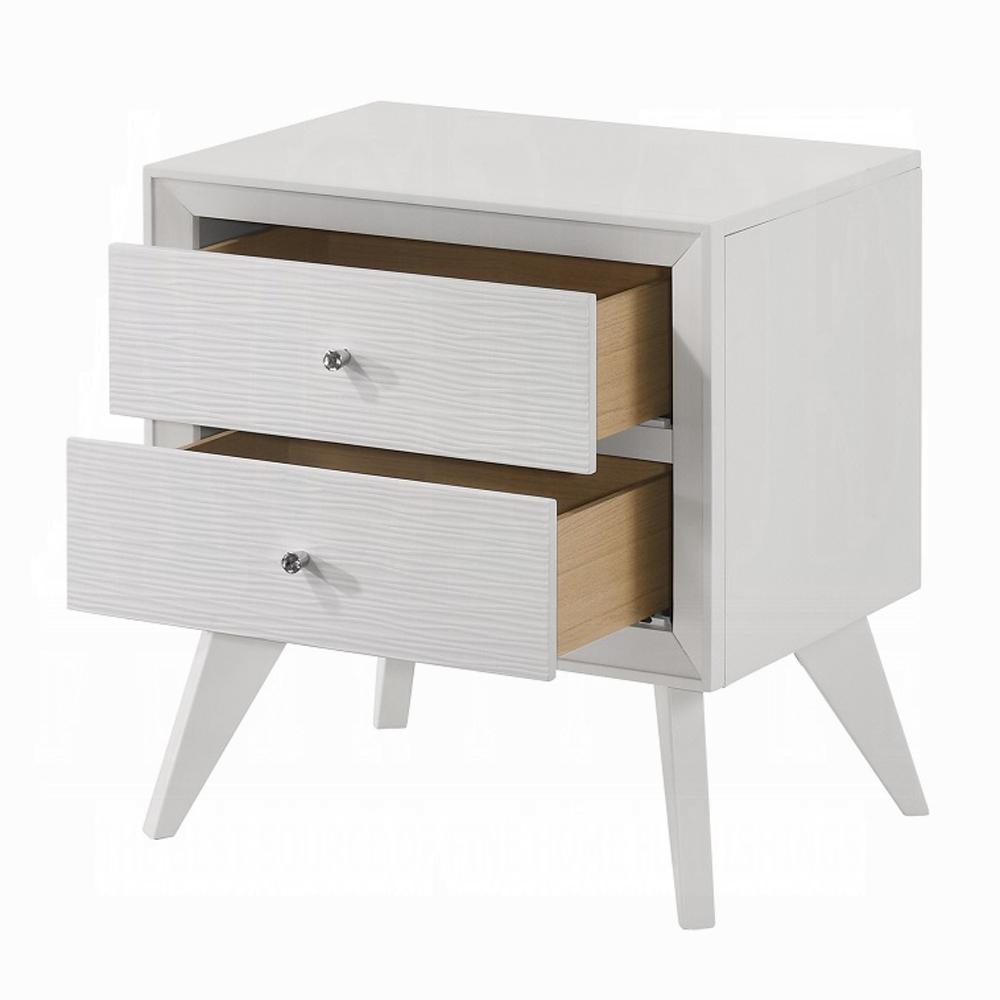 ACME Furniture - Cerys Nightstand - White Finish - BD01559 veiw 4
