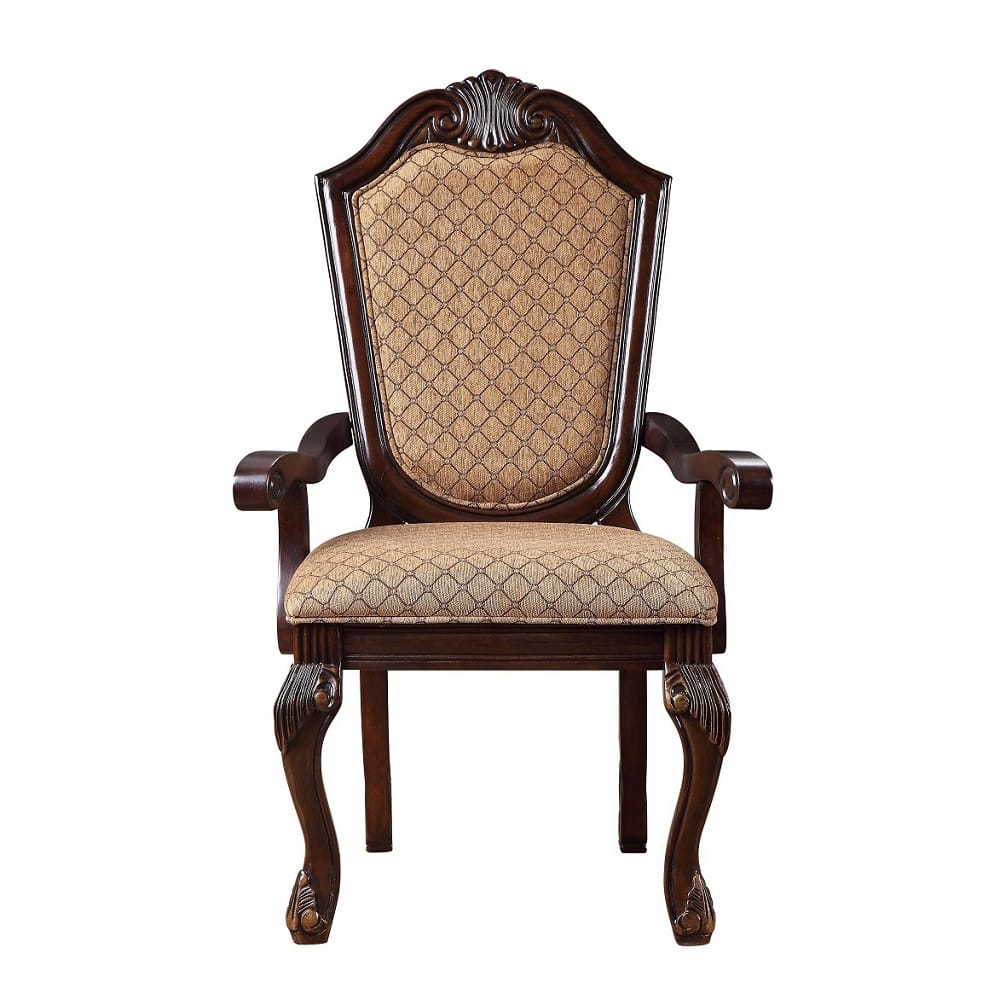 ACME Furniture - Chateau De Ville - Arm Chair (Set of 2) - Fabric & Espresso - 64078 view 2