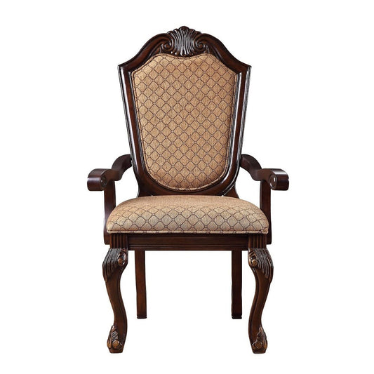 ACME Furniture - Chateau De Ville - Arm Chair (Set of 2) - Fabric & Espresso - 64078 view 2