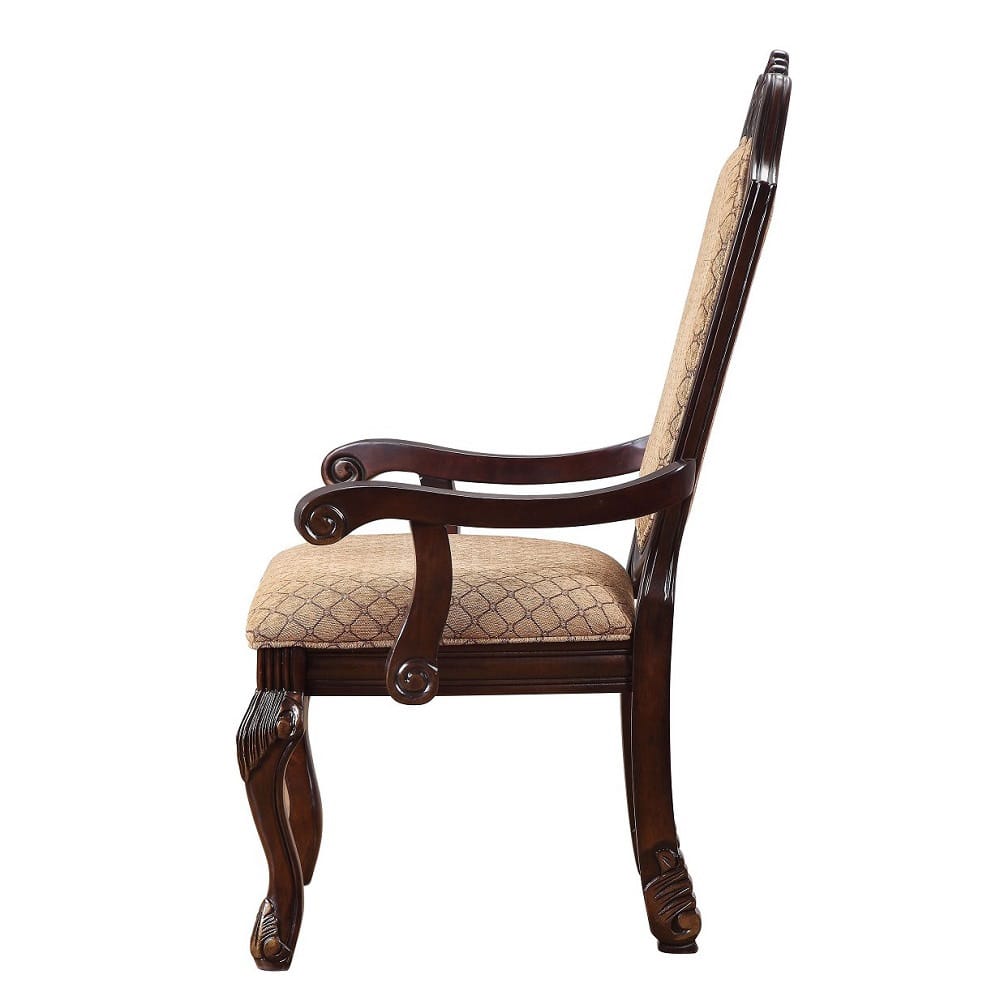 ACME Furniture - Chateau De Ville - Arm Chair (Set of 2) - Fabric & Espresso - 64078 view 3