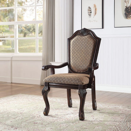 ACME Furniture - Chateau De Ville - Arm Chair (Set of 2) - Fabric & Espresso - 64078 view 6