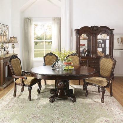 ACME Furniture - Chateau De Ville - Arm Chair (Set of 2) - Fabric & Espresso - 64078 view 7