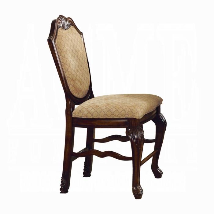 ACME Furniture - Chateau De Ville Counter Height Chair (Set of 2) - Fabric & Espresso - 64084A veiw 2
