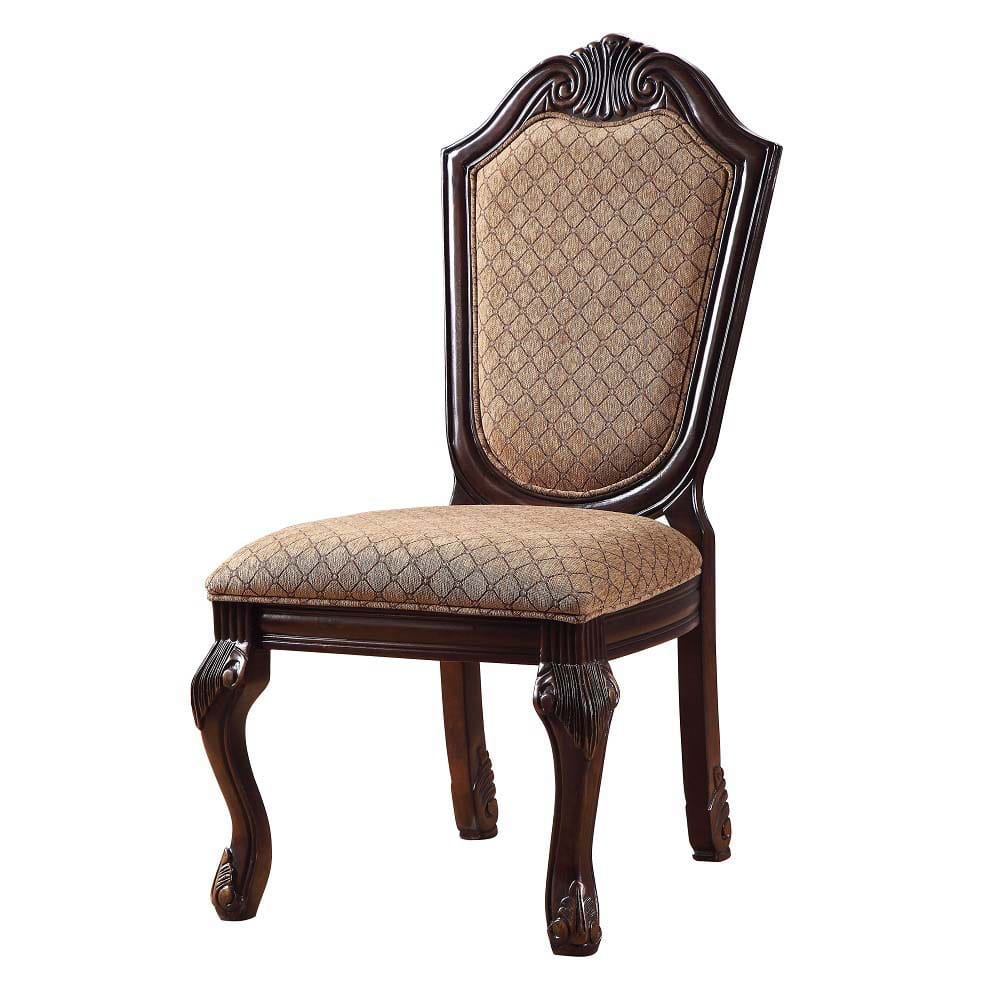 ACME Furniture - Chateau De Ville - Side Chair (Set of 2) - Fabric & Espresso - 64077 view 1