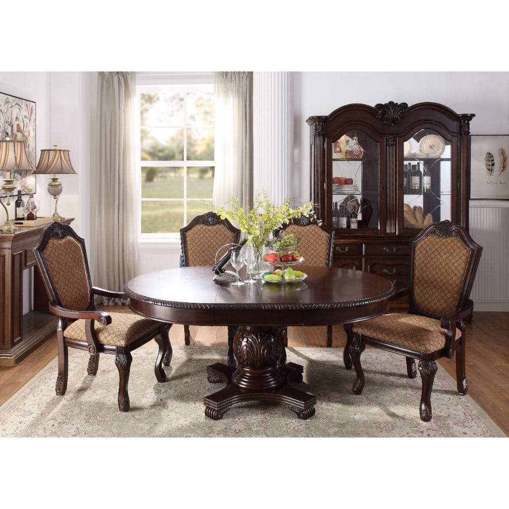 ACME Furniture - Chateau De Ville - Side Chair (Set of 2) - Fabric & Espresso - 64077 view 7