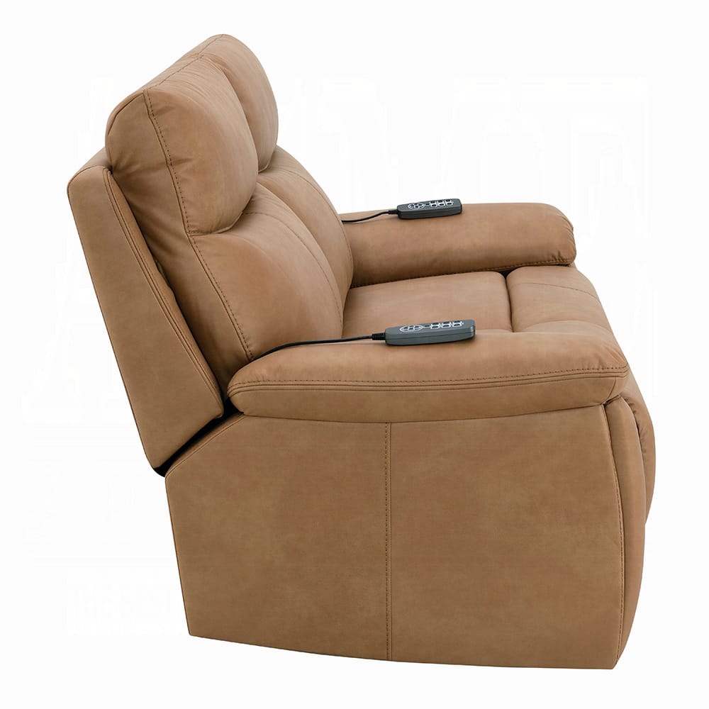 ACME Furniture - Chavis - Power Motion Loveseat w/USB & Power Headrest - Brown Leather Aire - LV05871 view 3