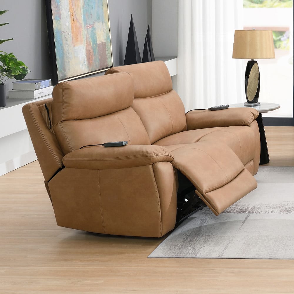 ACME Furniture - Chavis - Power Motion Loveseat w/USB & Power Headrest - Brown Leather Aire - LV05871 view 8