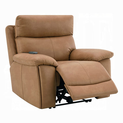 ACME Furniture - Chavis - Power Motion Recliner w/USB & Power Headrest - Brown Leather Aire - LV05872 view 2