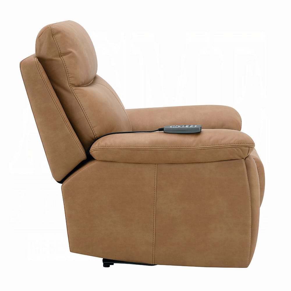 ACME Furniture - Chavis - Power Motion Recliner w/USB & Power Headrest - Brown Leather Aire - LV05872 view 3