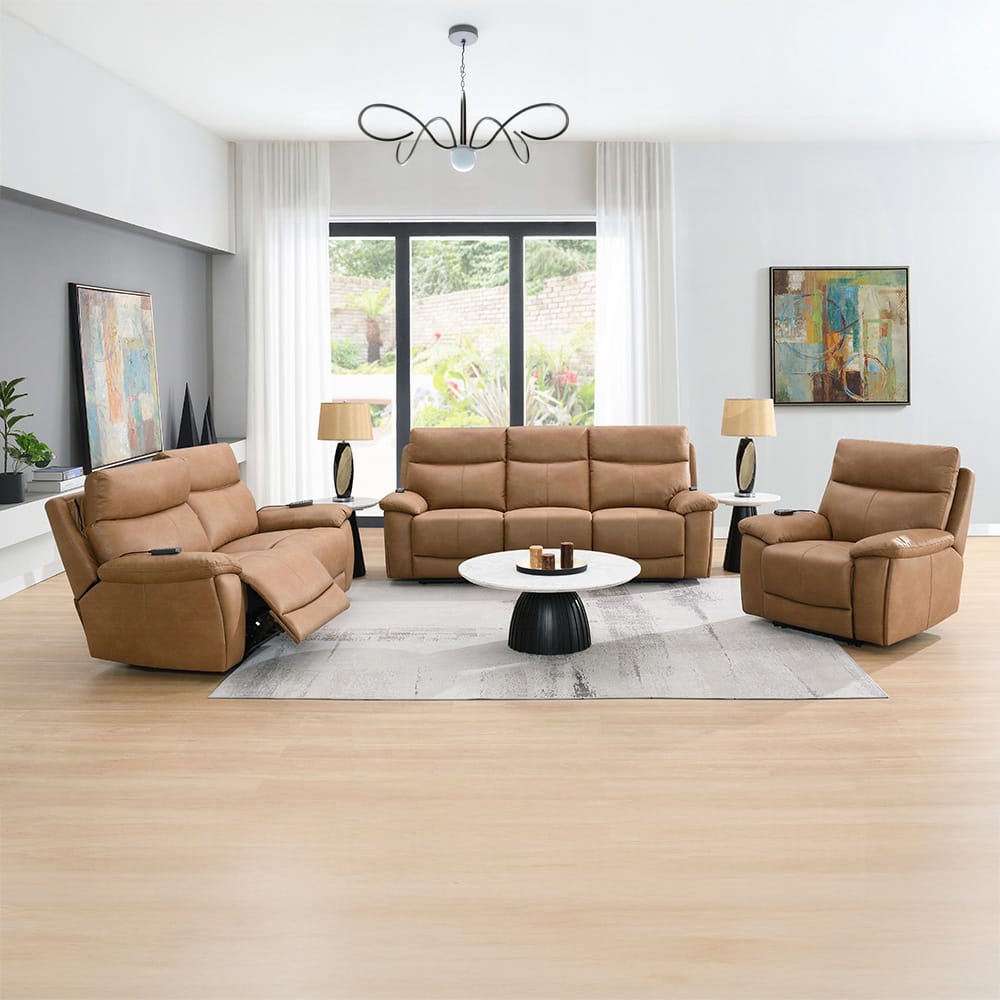 ACME Furniture - Chavis - Power Motion Recliner w/USB & Power Headrest - Brown Leather Aire - LV05872 view 9