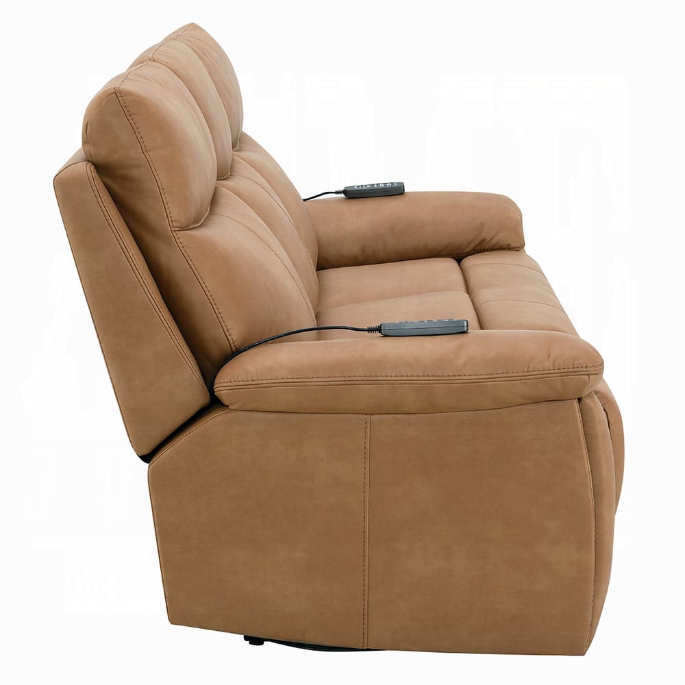 ACME Furniture - Chavis - Power Motion Sofa w/USB & Power Headrest - Brown Leather Aire - LV05870 view 3
