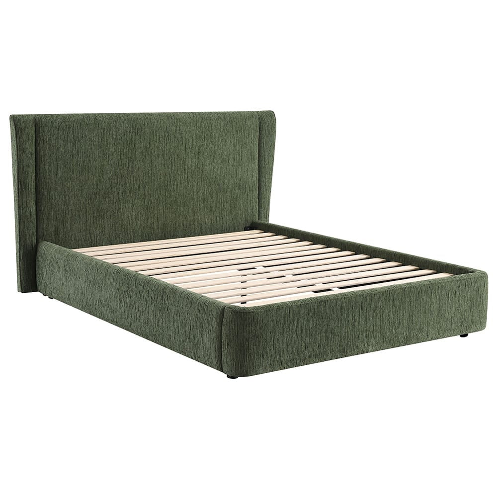 ACME Furniture - Cheryl - Queen Bed - Dark Green Chenille - BD05452Q view 1