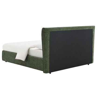 ACME Furniture - Cheryl - Queen Bed - Dark Green Chenille - BD05452Q view 4
