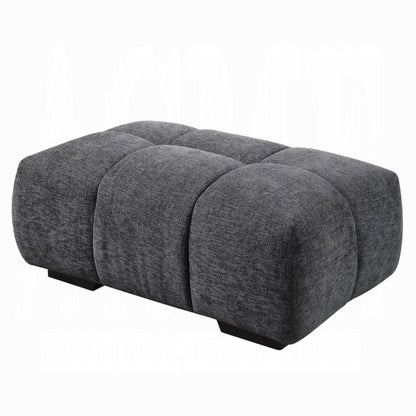 ACME Furniture - Chloris Ottoman - Gray Chenille - LV02841 view 1