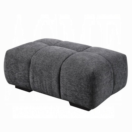 ACME Furniture - Chloris Ottoman - Gray Chenille - LV02841 view 1
