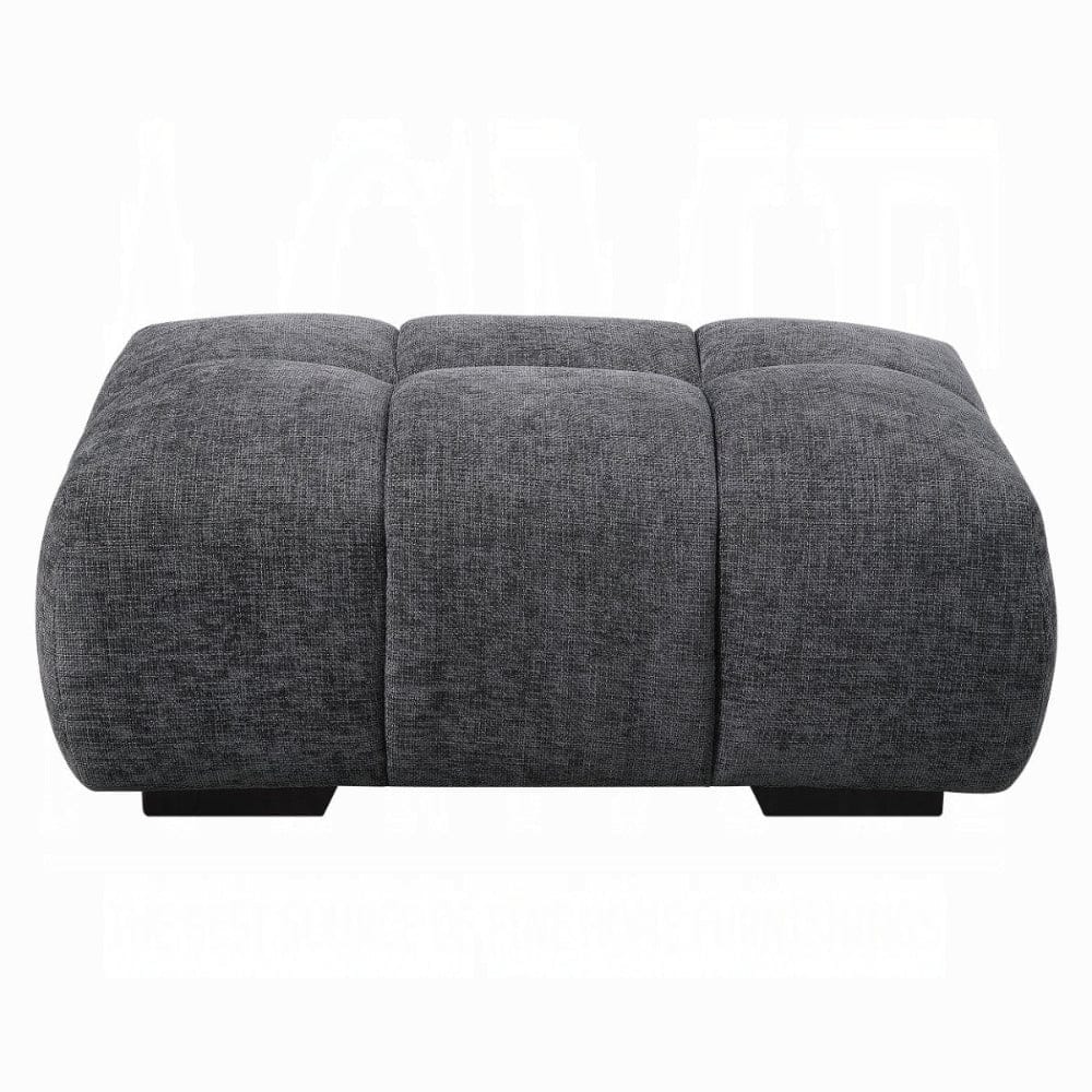 ACME Furniture - Chloris Ottoman - Gray Chenille - LV02841 view 2