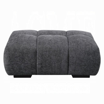ACME Furniture - Chloris Ottoman - Gray Chenille - LV02841 view 2