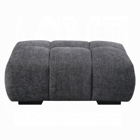 ACME Furniture - Chloris Ottoman - Gray Chenille - LV02841 view 2