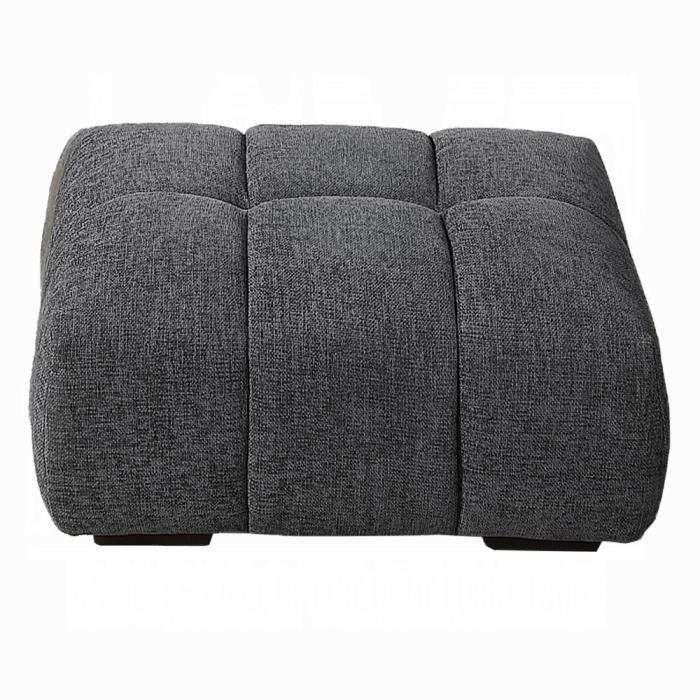 ACME Furniture - Chloris Ottoman - Gray Chenille - LV02841 view 3