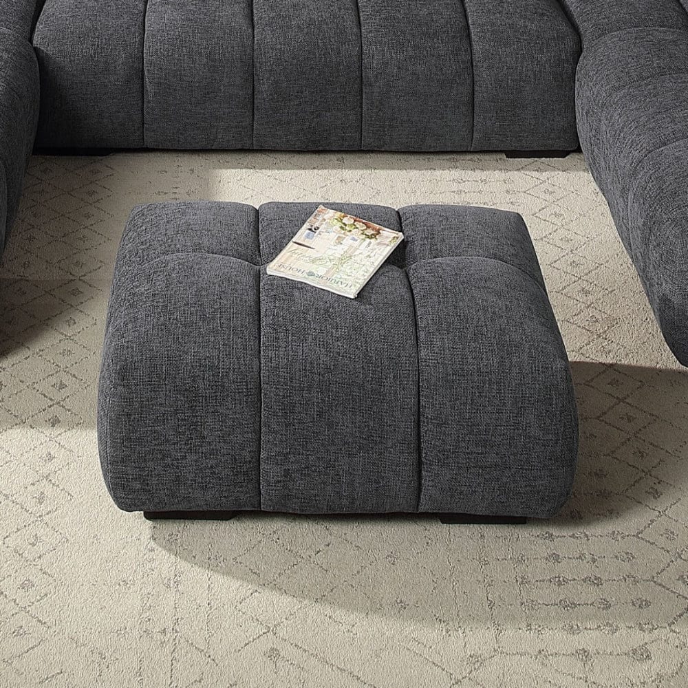 ACME Furniture - Chloris Ottoman - Gray Chenille - LV02841 view 7