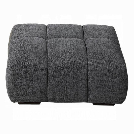 ACME Furniture - Chloris Ottoman - Gray Chenille - LV02841 veiw 1