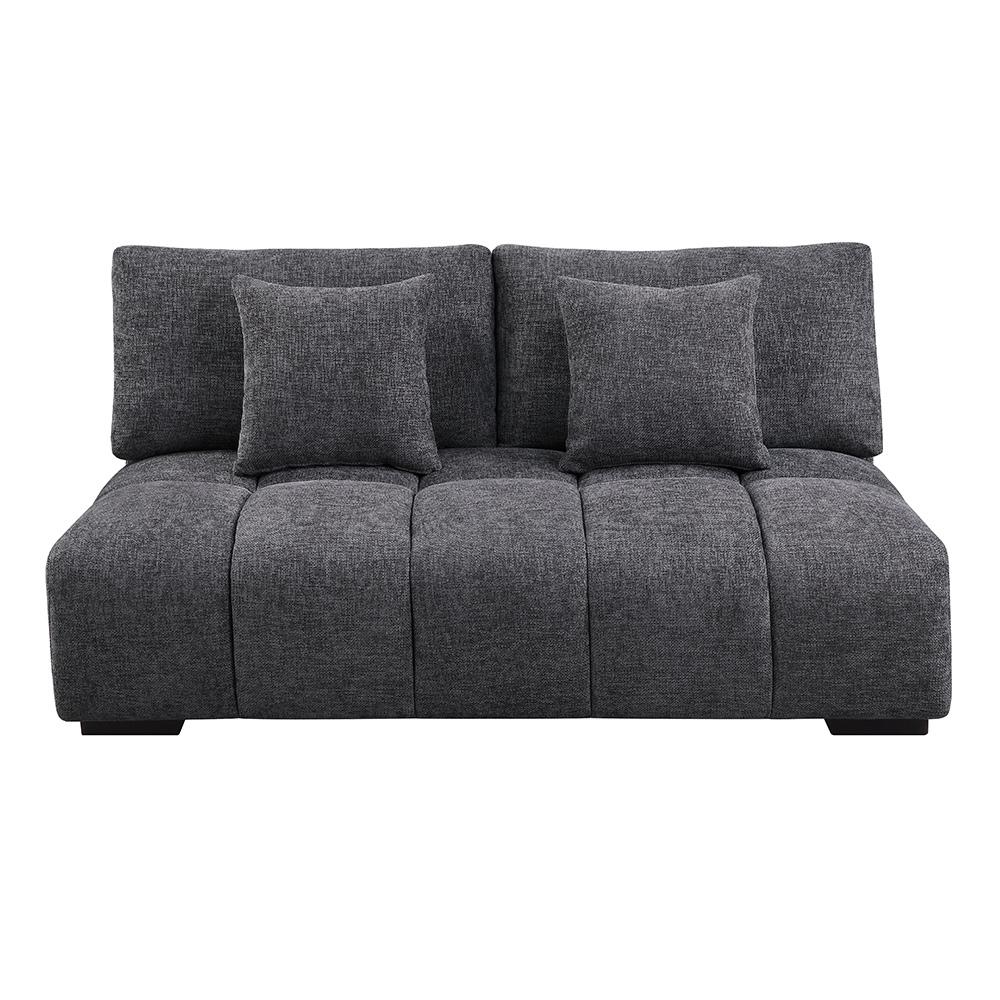 ACME Furniture - Chloris Sectional Sofa w/6 Pillows - Gray Chenille - LV02840 veiw 2