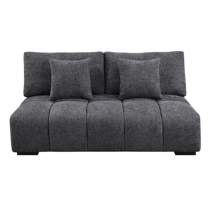 ACME Furniture - Chloris Sectional Sofa w/6 Pillows - Gray Chenille - LV02840 veiw 2