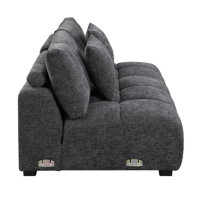 ACME Furniture - Chloris Sectional Sofa w/6 Pillows - Gray Chenille - LV02840 veiw 3