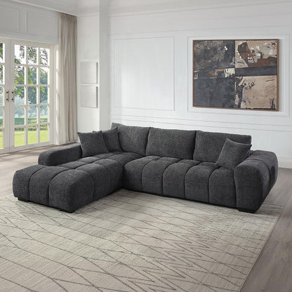 ACME Furniture - Chosen Sectional Sofa w/3 Pillows - Gray Chenille - LV02720 veiw 2