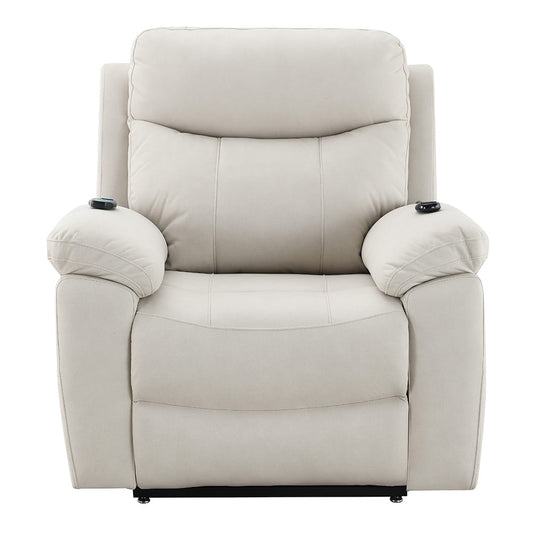 ACME Furniture - Chriki - Power Recliner w/Lift & Heating & Massage - Beige Polished Microfiber - LV04271A view 2
