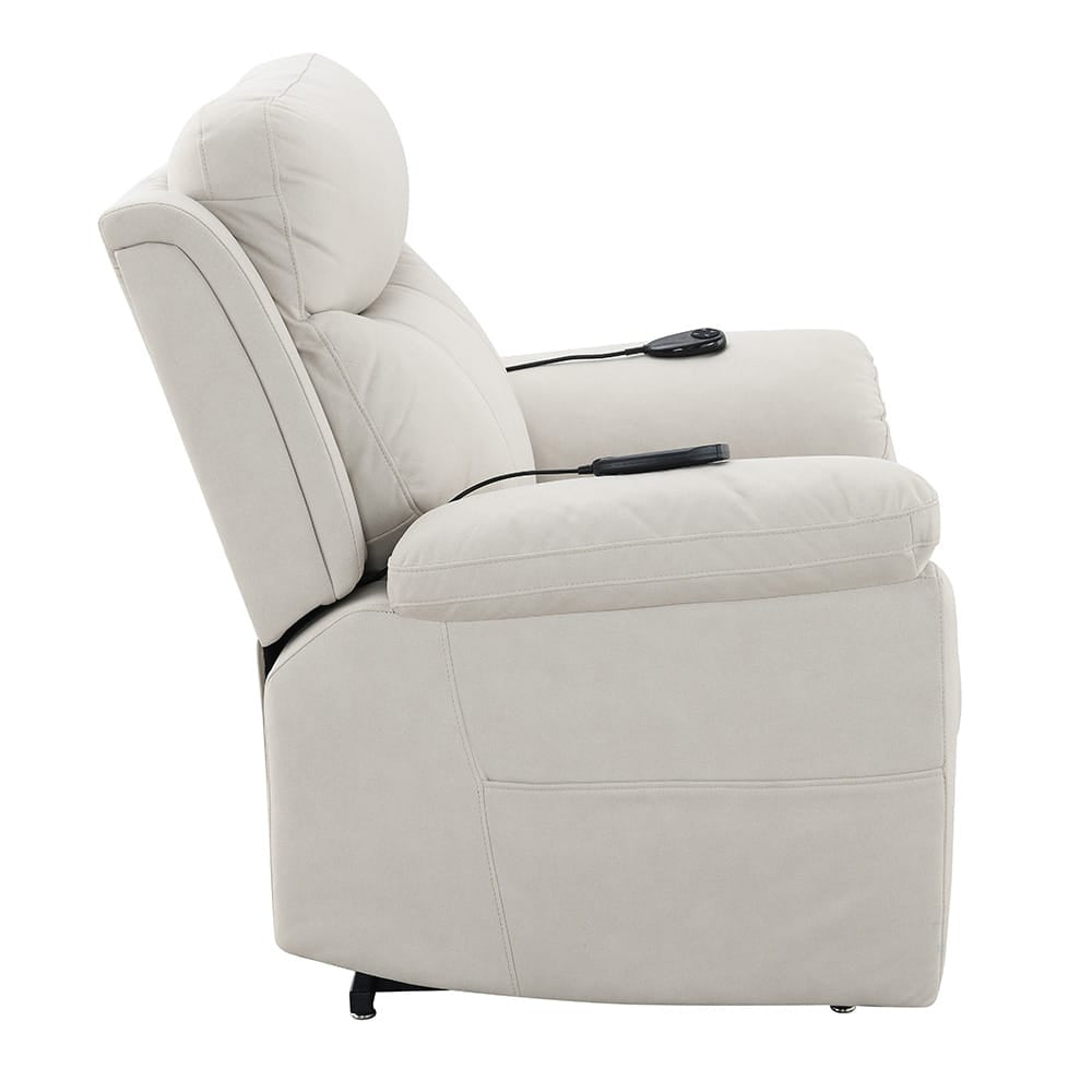 ACME Furniture - Chriki - Power Recliner w/Lift & Heating & Massage - Beige Polished Microfiber - LV04271A view 3