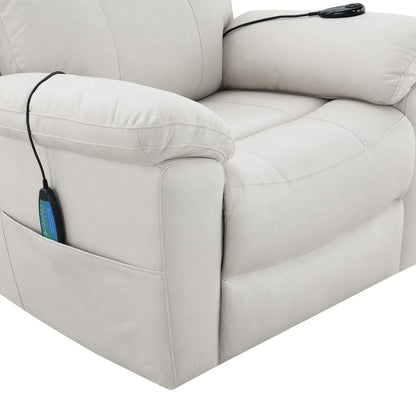 ACME Furniture - Chriki - Power Recliner w/Lift & Heating & Massage - Beige Polished Microfiber - LV04271A view 7