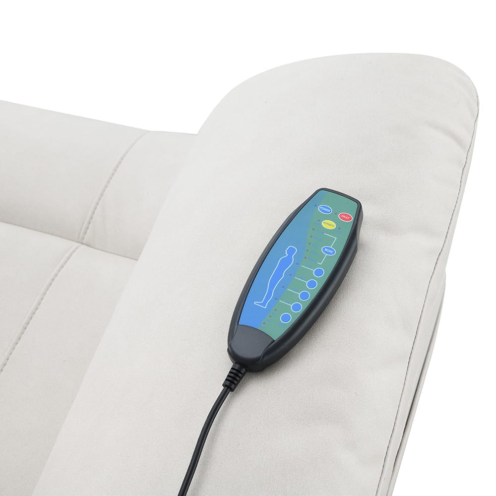 ACME Furniture - Chriki - Power Recliner w/Lift & Heating & Massage - Beige Polished Microfiber - LV04271A view 8