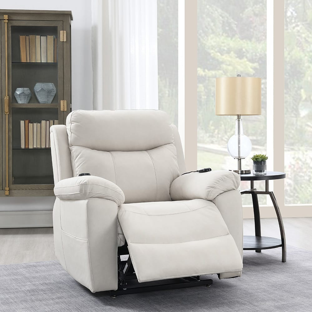 ACME Furniture - Chriki - Power Recliner w/Lift & Heating & Massage - Beige Polished Microfiber - LV04271A view 11
