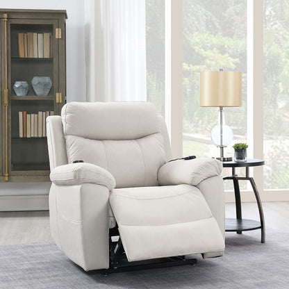 ACME Furniture - Chriki - Power Recliner w/Lift & Heating & Massage - Beige Polished Microfiber - LV04271A view 11