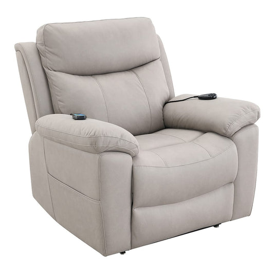 ACME Furniture - Chriki - Power Recliner w/Lift & Heating & Massage - Light Gray Polished Microfiber - LV04272A view 1