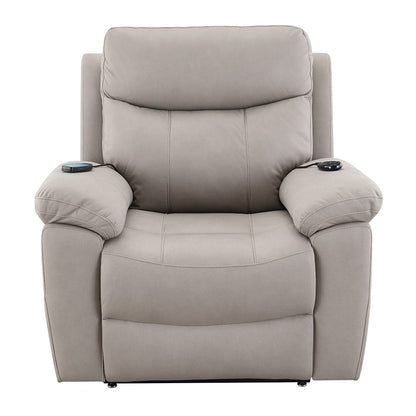 ACME Furniture - Chriki - Power Recliner w/Lift & Heating & Massage - Light Gray Polished Microfiber - LV04272A view 2