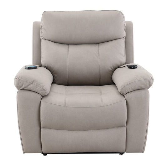 ACME Furniture - Chriki - Power Recliner w/Lift & Heating & Massage - Light Gray Polished Microfiber - LV04272A view 2